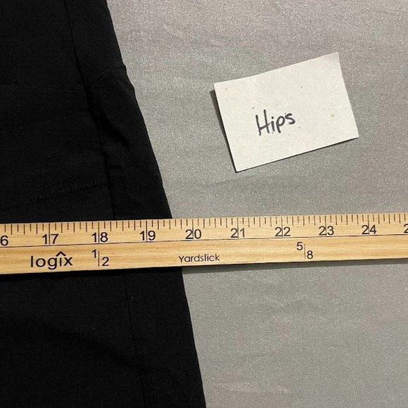 Habitat Size Medium Black Nylon Pants Capris Gothic Relaxed Wide Leg Lagenlook - Picture 10 of 12